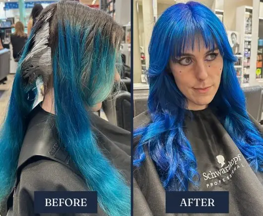 Scalp bleach before and after – Fabuluxe Hair Studio Vermont